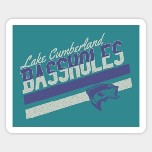 Lake Cumberland Bassholes Double Stripe Magnet